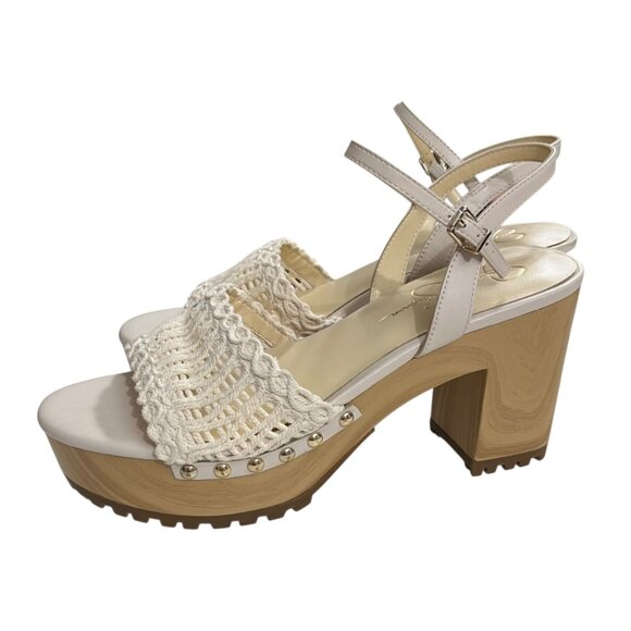 Jessica Simpson Timia Woven Slingback Platform‎ Chunky Heel Lug Sole Sandals 11 - Picture 3 of 10